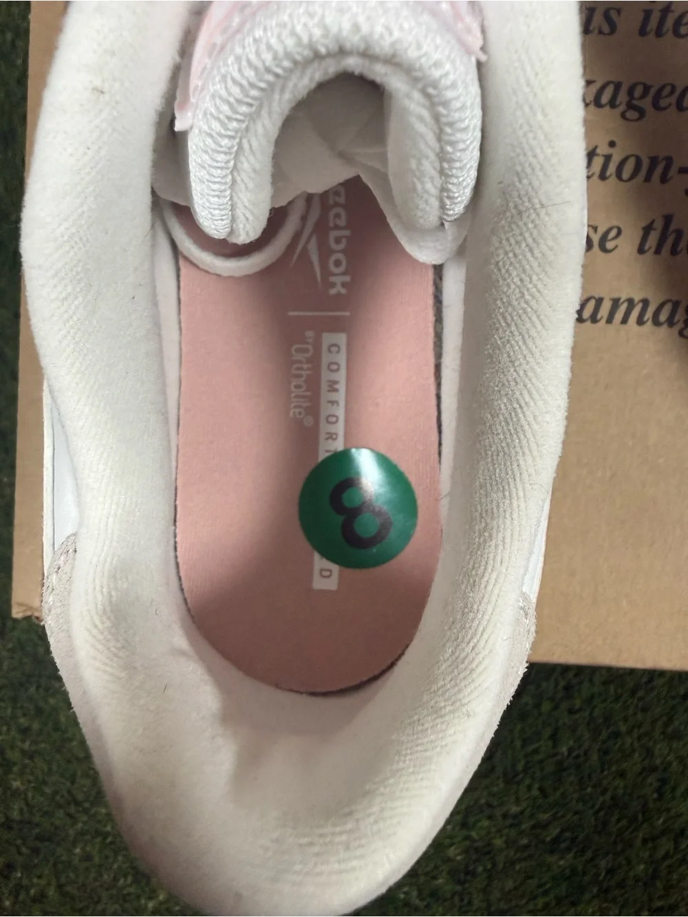 Women’s Reebok White and Pink Casual Sneakers